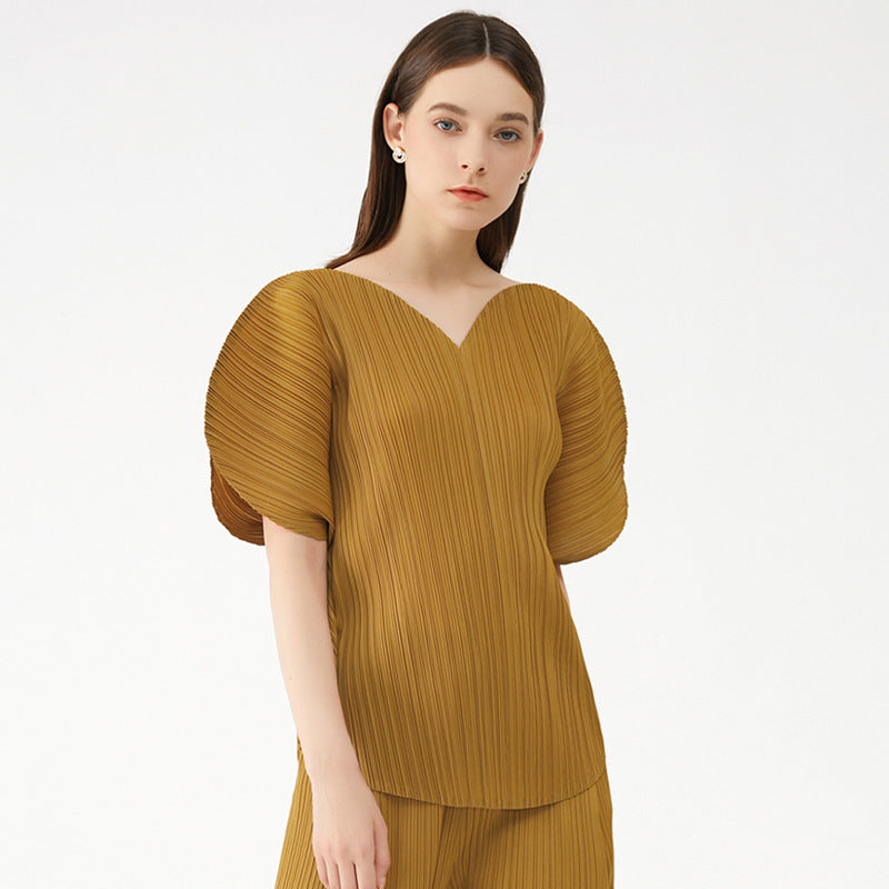 V-neck T-shirt Women's Loose Short Sleeve Non-Mainstream Style Love Top Women