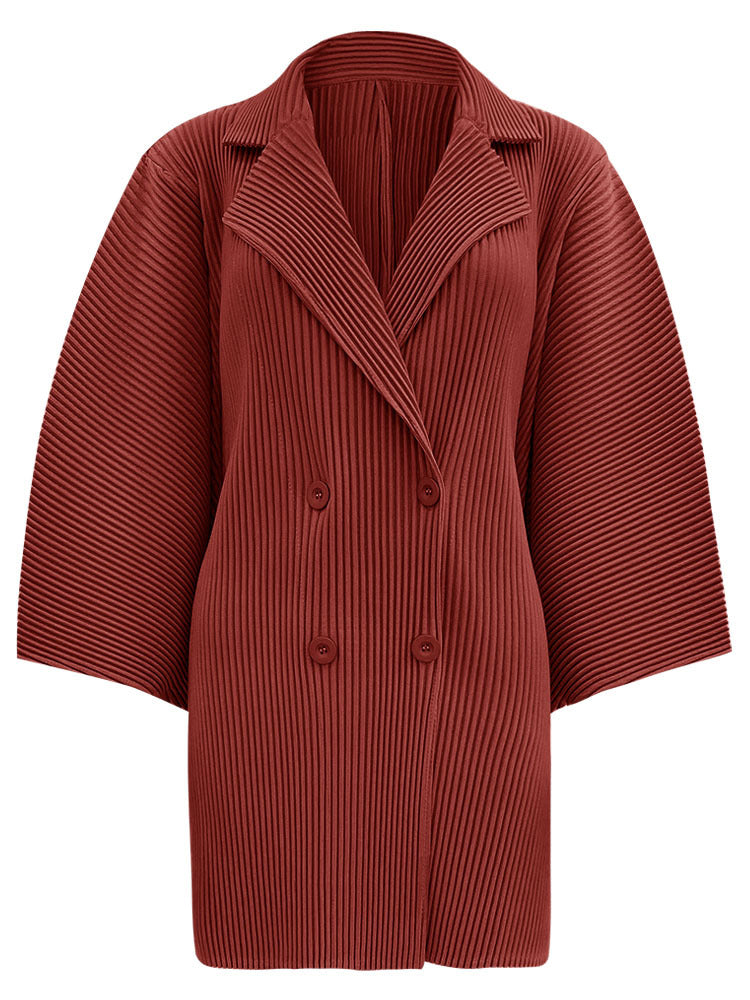 Suit Collar Thickened Coat Female Suit Two-Piece Solid Color Casual Tassel Skirt