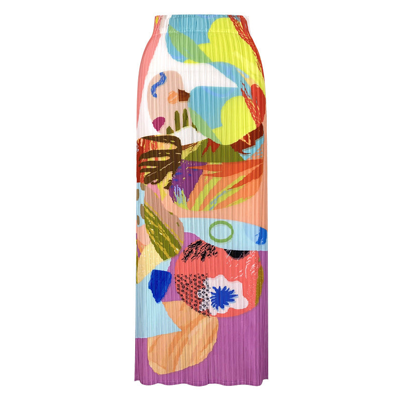 Women's Slimming Printed A- line Sheath Skirt Skirt