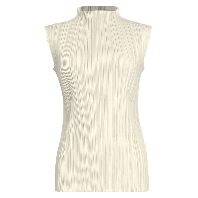 Slimming Sleeveless Collar Vest Basic All-Matching Top for Women