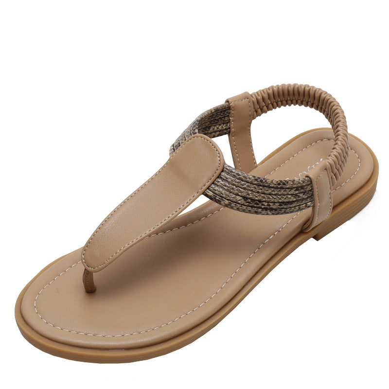 Women's Flip-Toe Sandals Bohemian Ethnic Simple Assorted Colors Retro Travel Roman Shoes