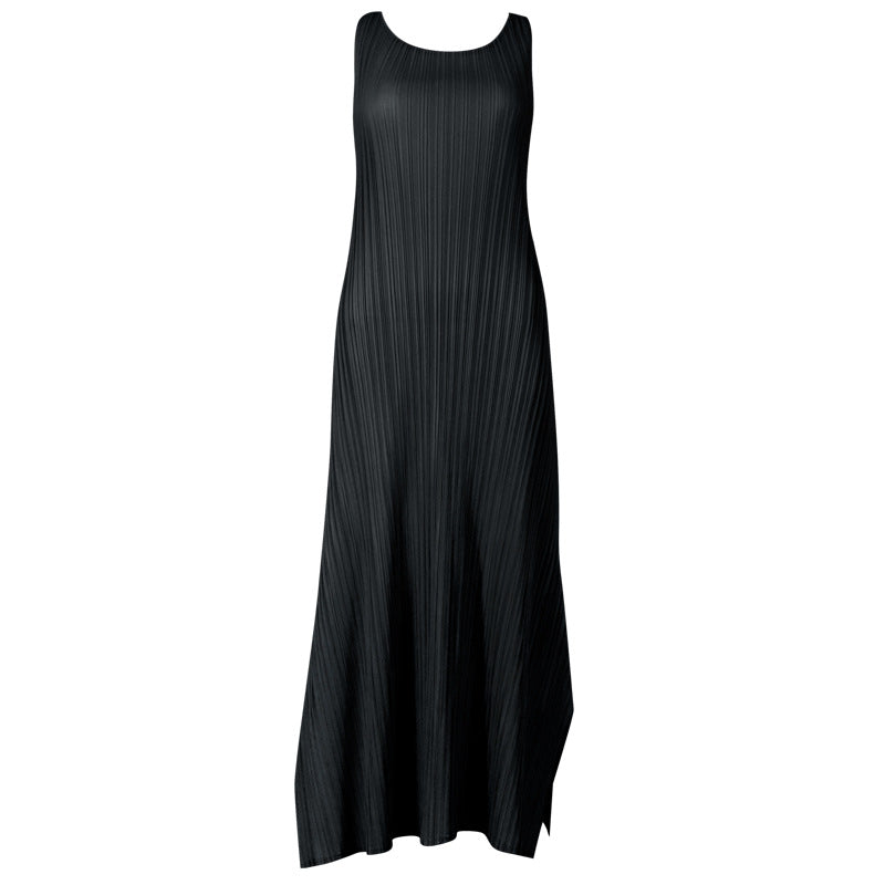 Slim-Fit Mid-Length Dress Sexy One Button Sleeveless Split Skirt Cross-Border