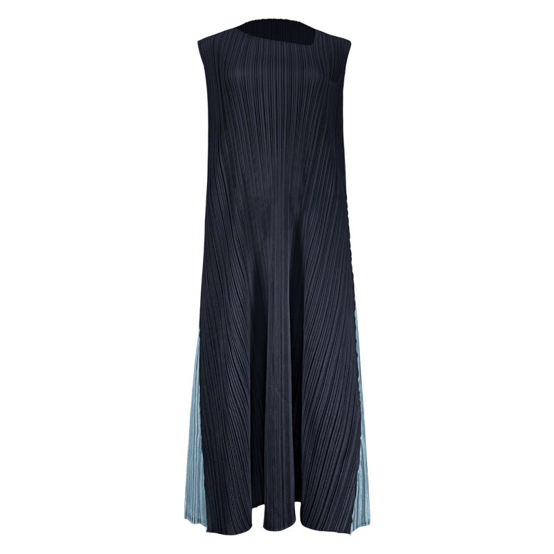 Solid Color Commute Slim-Fit Contrast Colors Dress Loose Slimming Dress Women