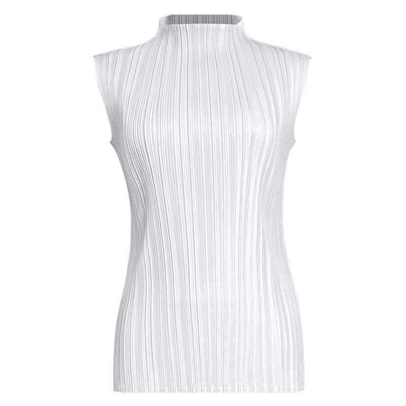Slimming Sleeveless Collar Vest Basic All-Matching Top for Women