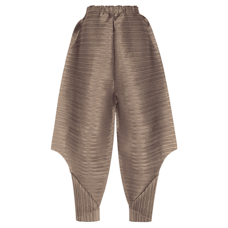 Slimming Harem Pants Women's Pants Thin Loose Design Pleated Casual Pants