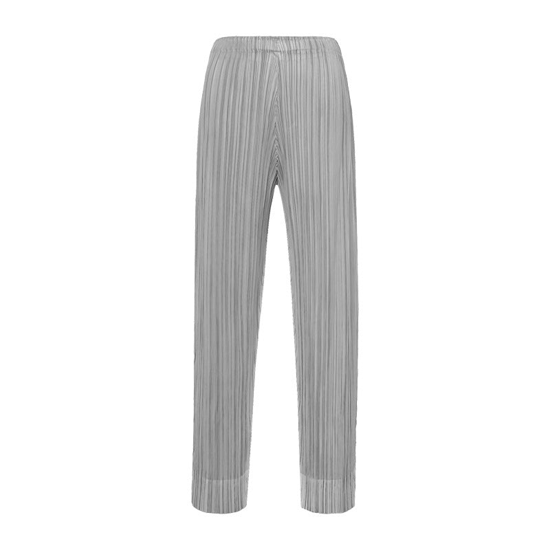 Simple Style Cropped Skinny Pants Women's Solid Color Basic Small Slit Casual Pants Women