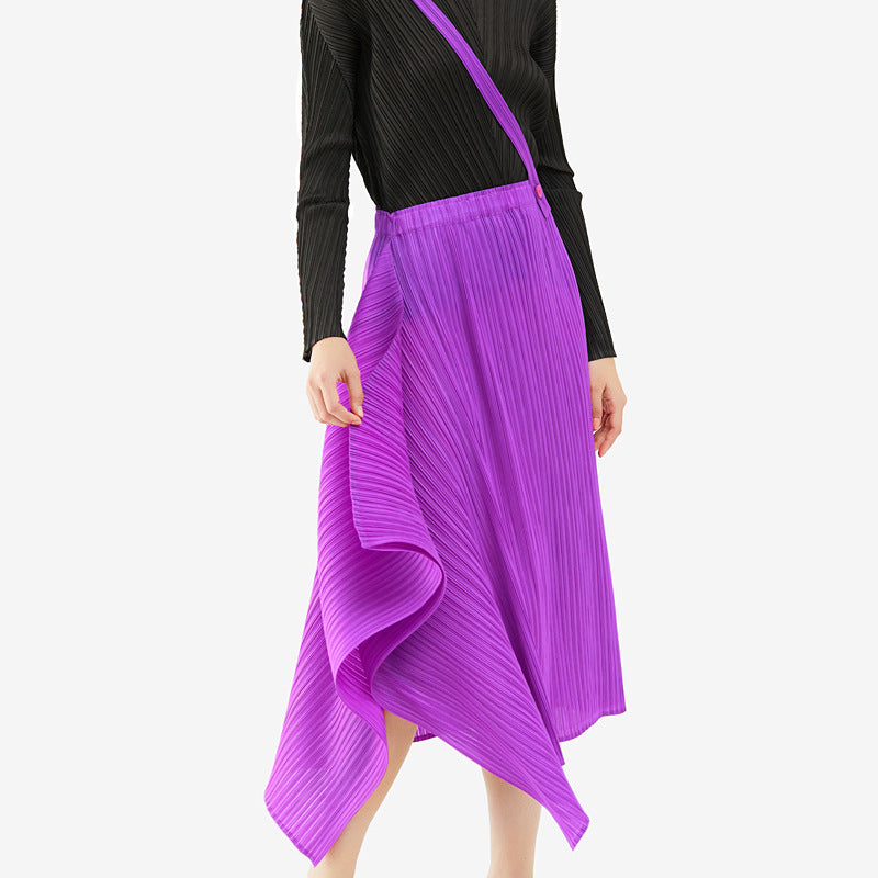 Versatile Casual Slim-Fit Half-Length Draped Dress Female Temperament Midi Skirt