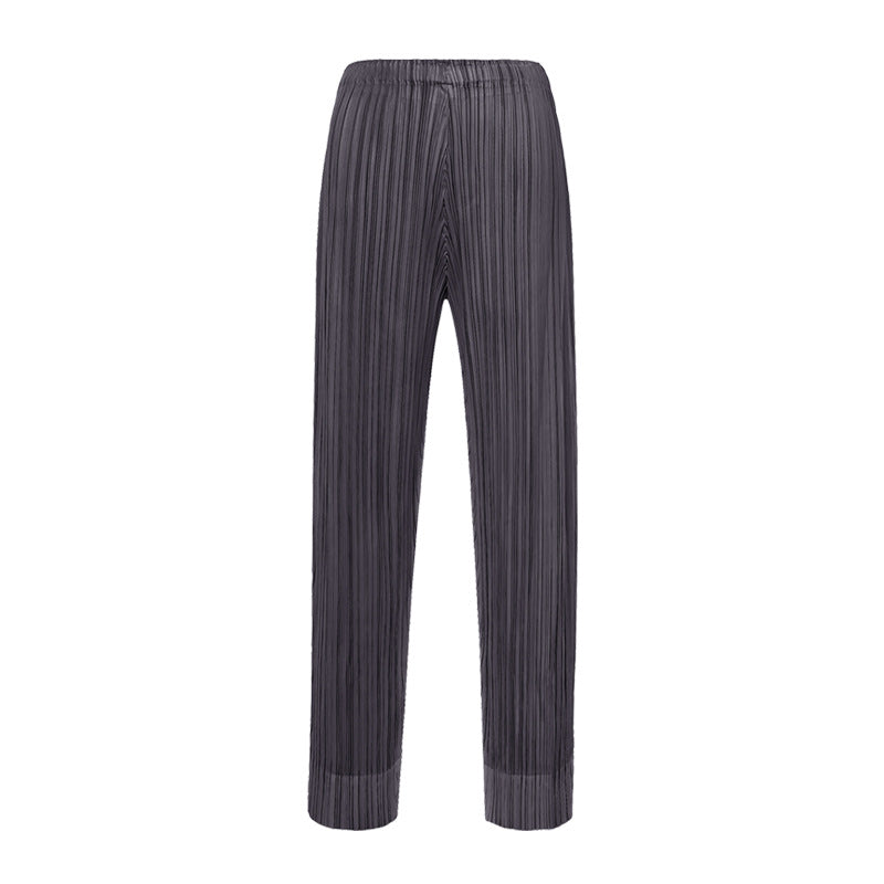 Simple Style Cropped Skinny Pants Women's Solid Color Basic Small Slit Casual Pants Women