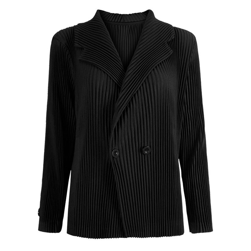 Suit Jacket Women's Design Double-Breasted Loose Slimming Leisure Suit Women
