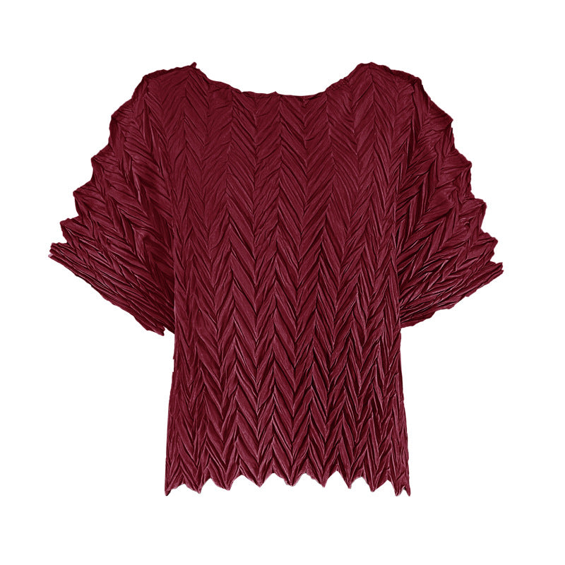 Summer Loose Wave Top T-shirt Women's Short-Sleeved Clothing Wholesale