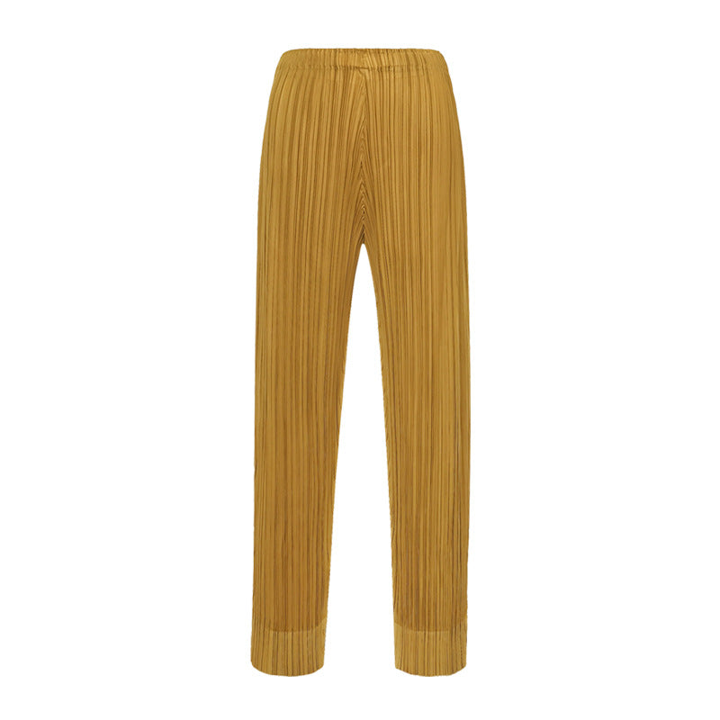 Simple Style Cropped Skinny Pants Women's Solid Color Basic Small Slit Casual Pants Women