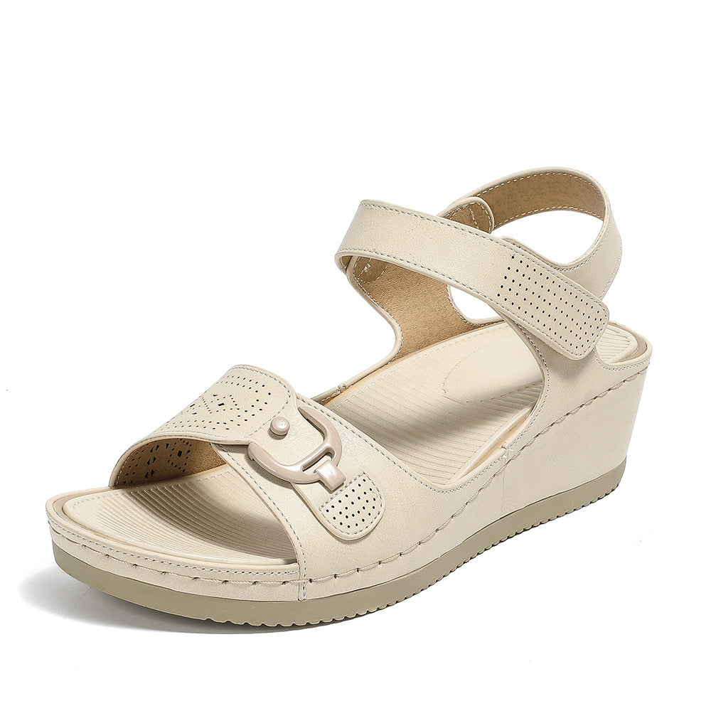 Non-Slip Sole Women's Sandals Stitching Adhesive Wedge Platform Women's Shoes