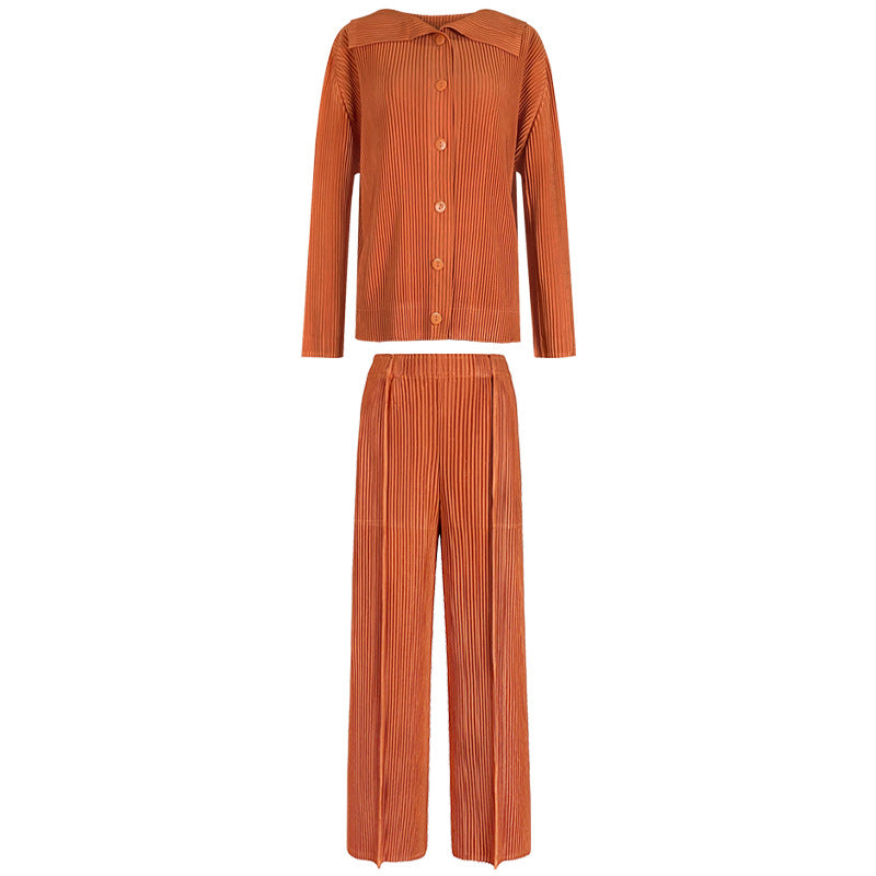 Suit Women's Two-Piece Suit Slim Jacket Women's Baggy Straight Trousers Suit