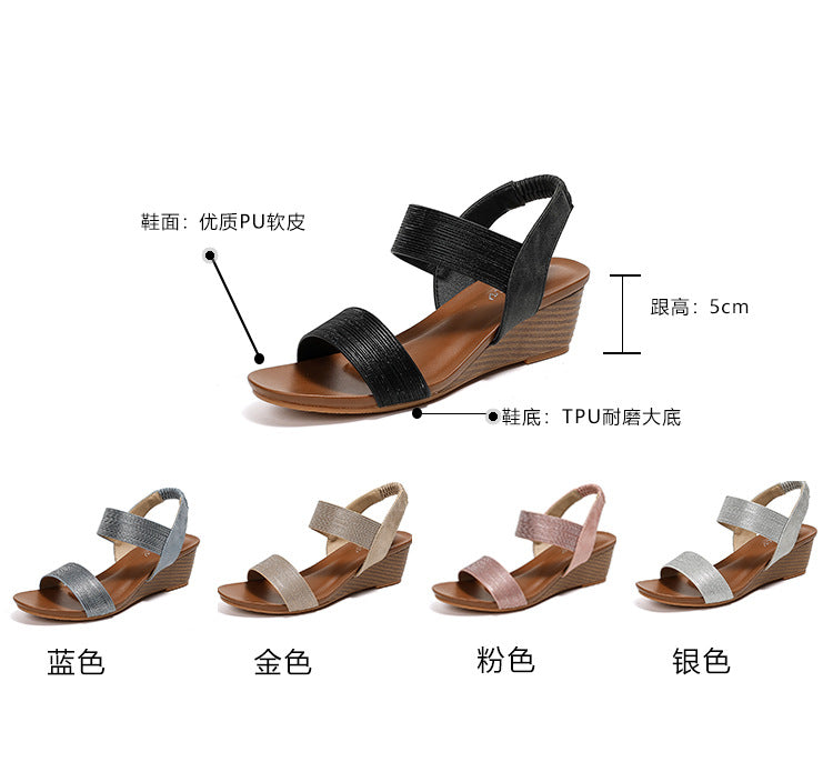 Women's Platform Fashion Sandals Wedge Mother with Skirt Fashion Roman Shoes for Women