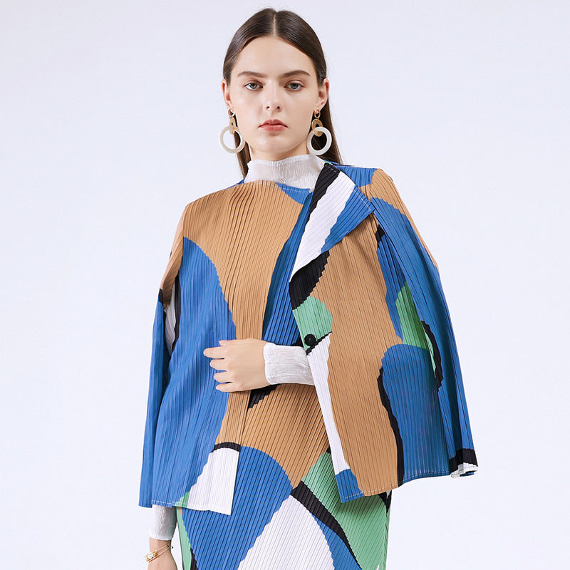 Women's Shirt Pleated plus Size Coat Dignified Casual Atmosphere All-Matching