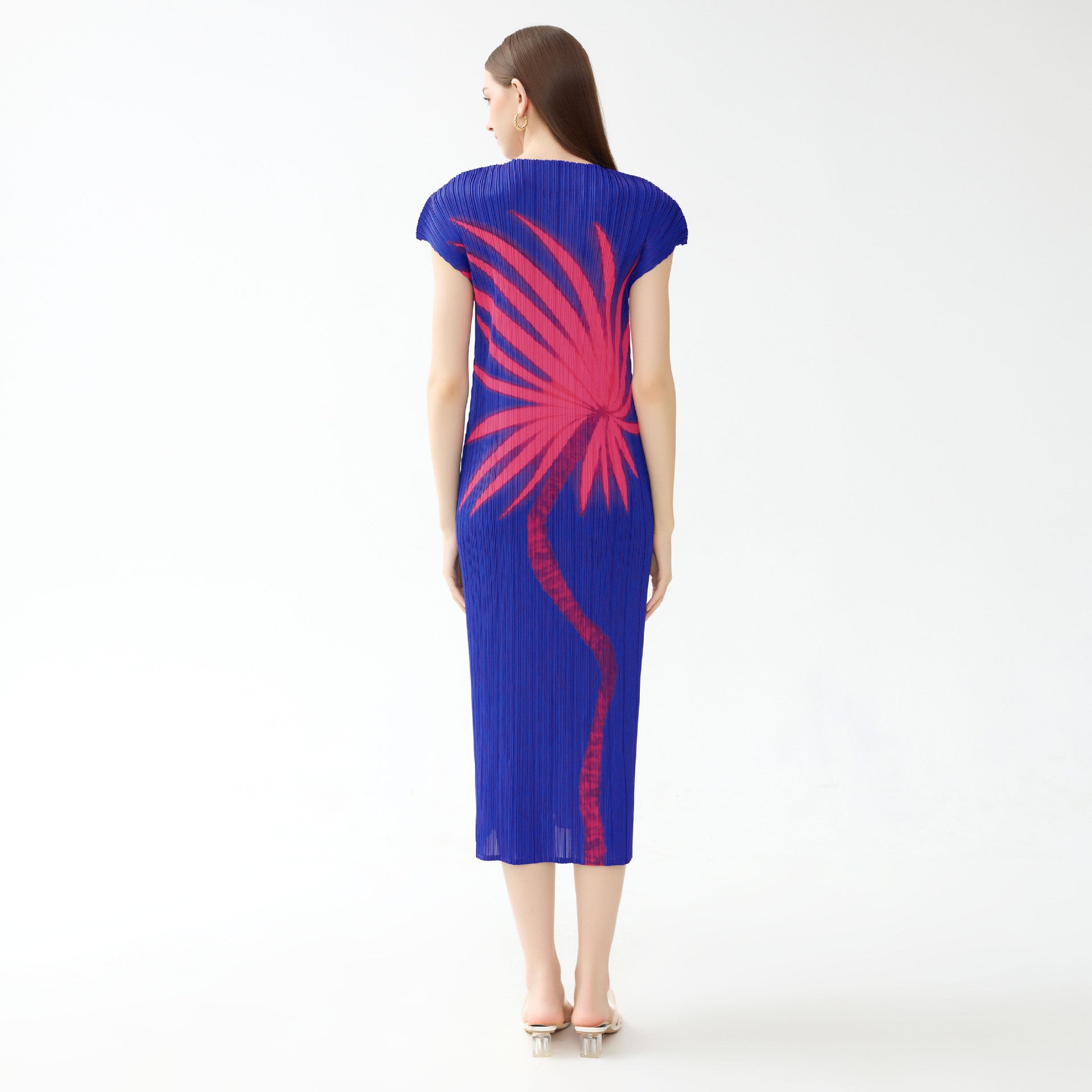 Skirt Cross-Border plus Size Dress Printed round Neck A- line Skirt