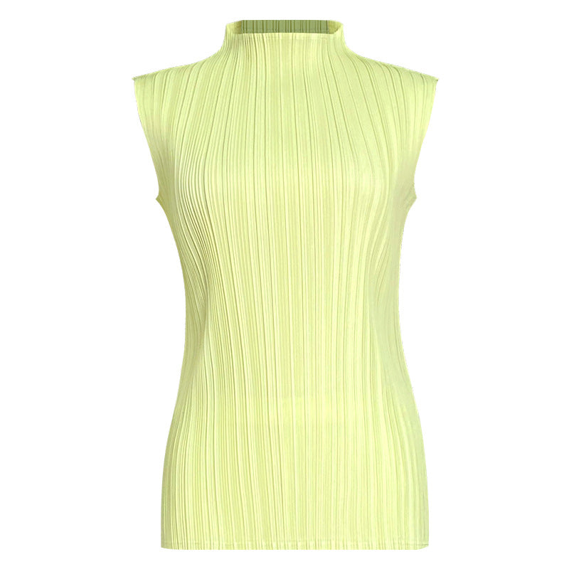 Slimming Sleeveless Collar Vest Basic All-Matching Top for Women