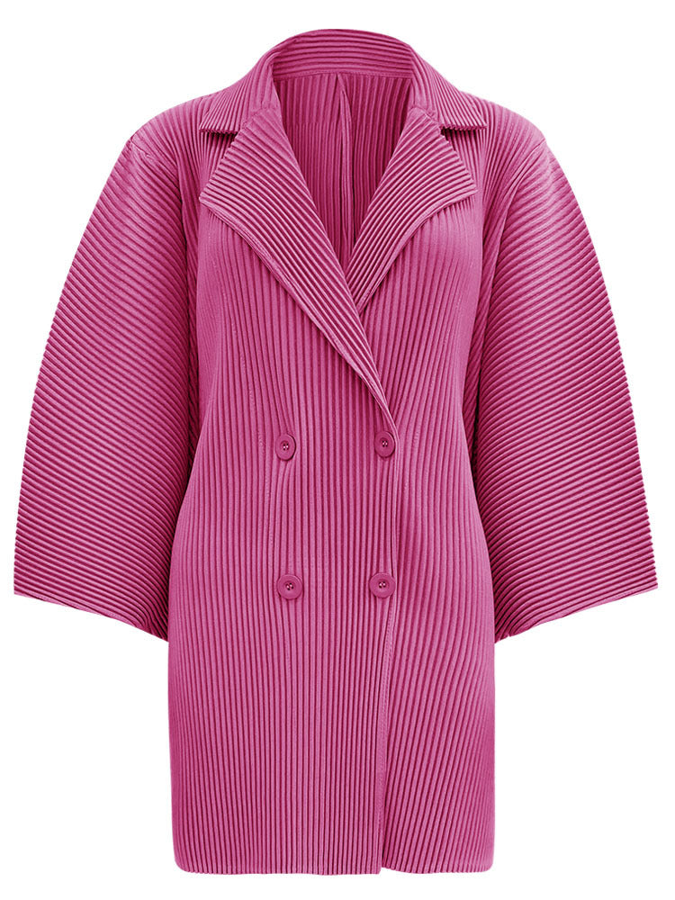 Suit Collar Thickened Coat Female Suit Two-Piece Solid Color Casual Tassel Skirt