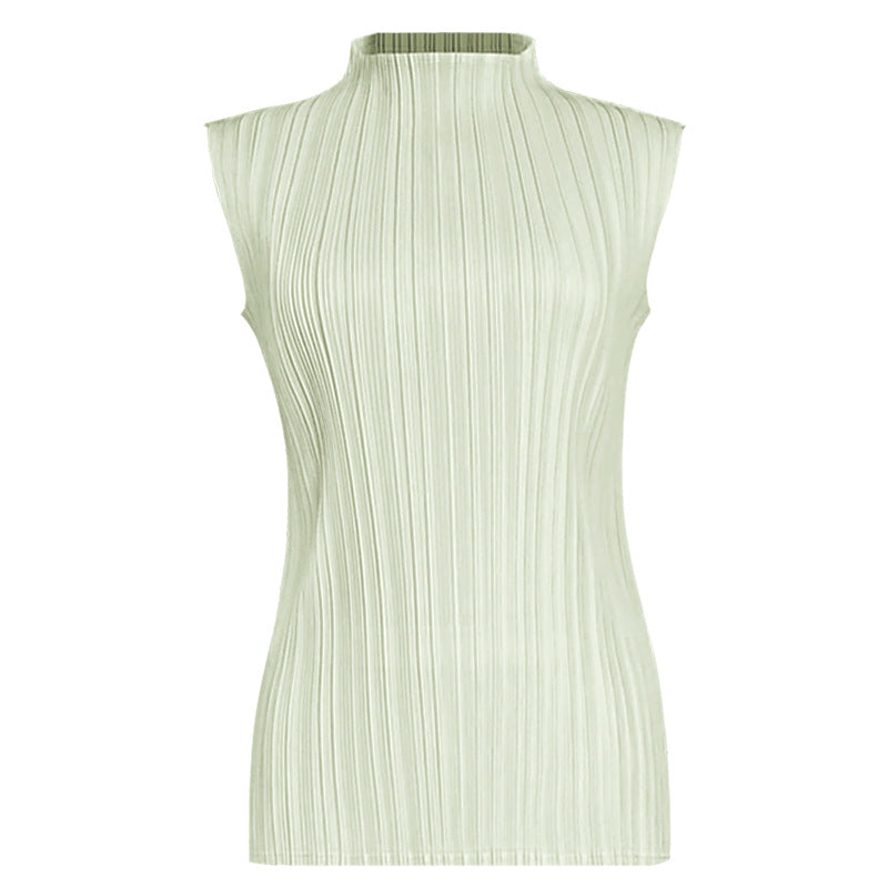 Slimming Sleeveless Collar Vest Basic All-Matching Top for Women