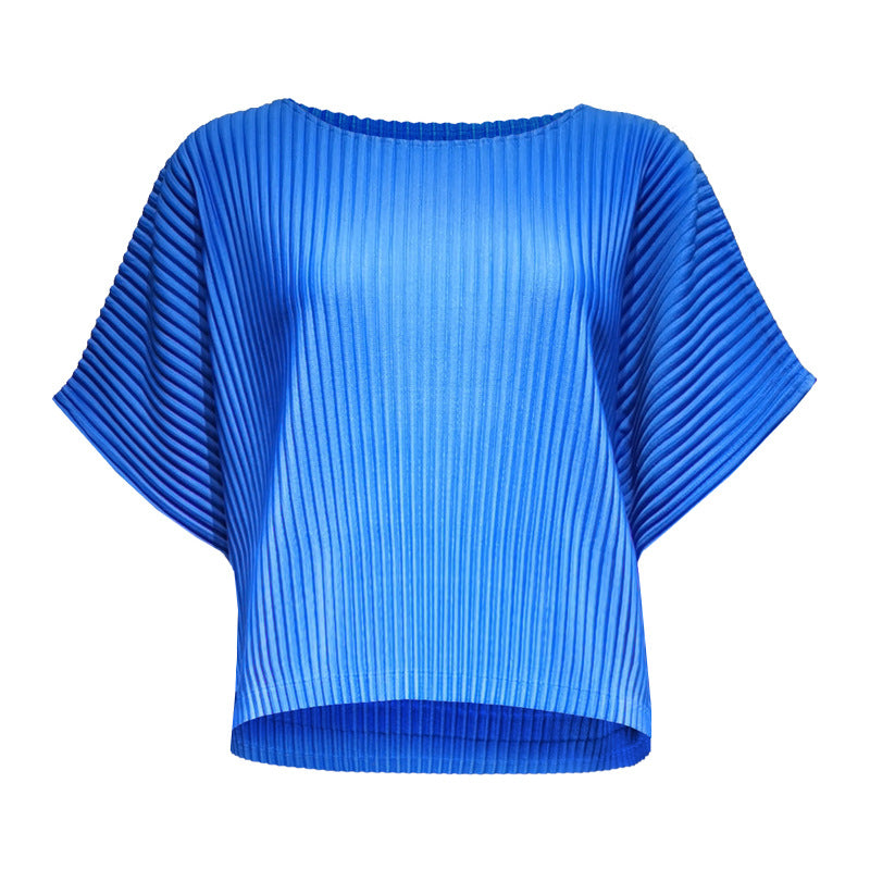 Solid Color BASIC Top Women's Simple Short-Sleeved T-shirt Loose round Neck Bottoming Shirt