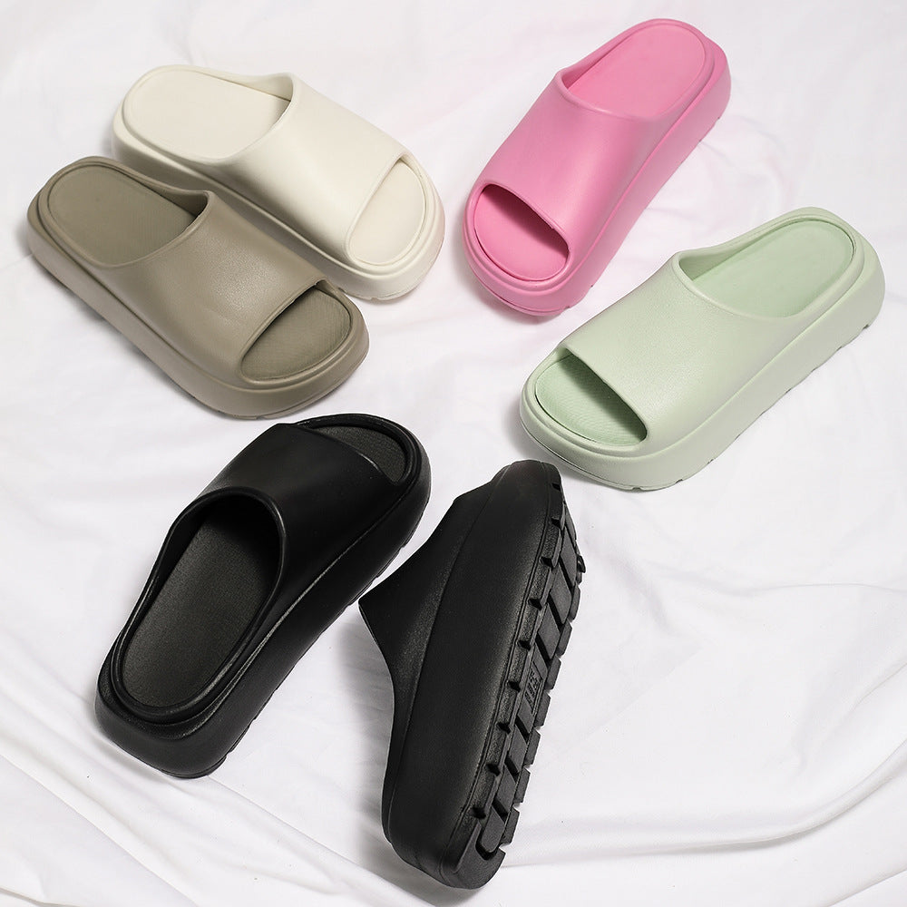 Platform Slippers Women's Extra Home Wear Simple Home Lazy Slippers Women