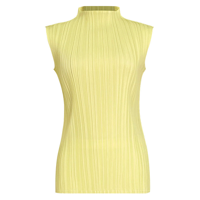 Slimming Sleeveless Collar Vest Basic All-Matching Top for Women
