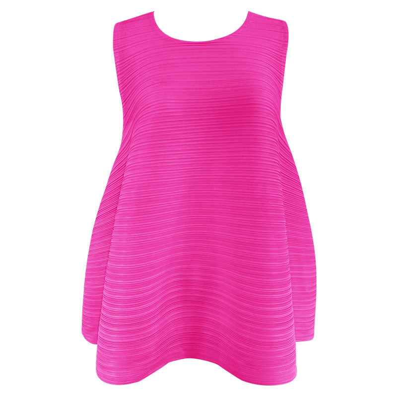 Solid Color Loose round Neck Sleeveless Top Versatile T-shirt