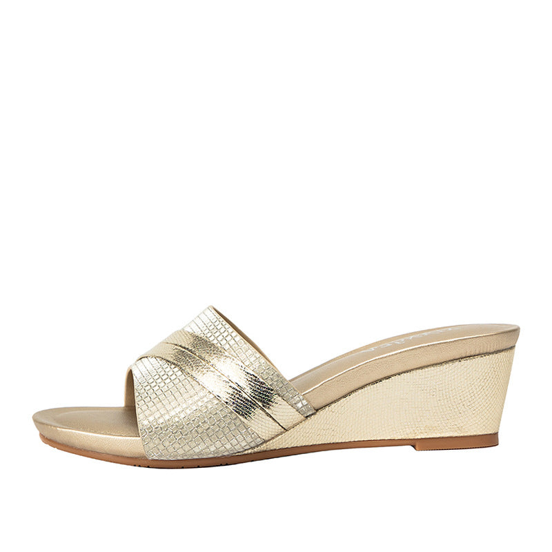 Fashion Wedge Sandals Outdoor Slippers Thick Bottom Increase Vacation