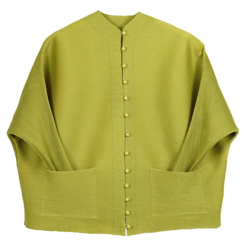 Women's All-Match Solid Color Cardigan Long-Sleeved Shirt Easy Matching Coat Breasted Shirt