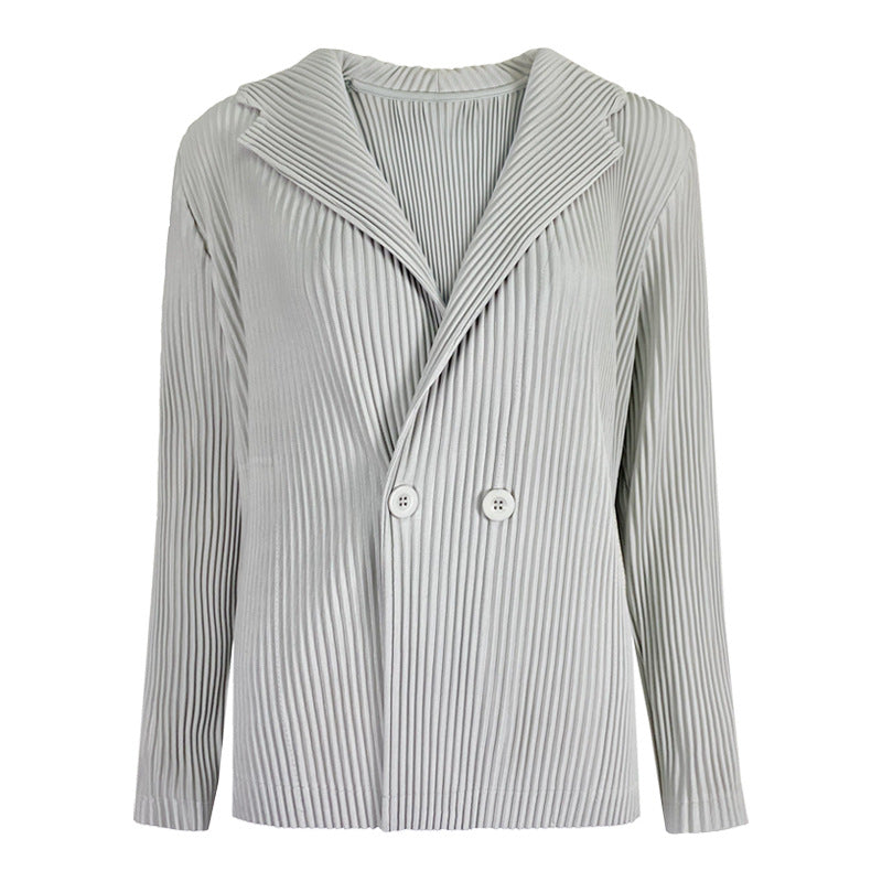 Suit Jacket Women's Design Double-Breasted Loose Slimming Leisure Suit Women