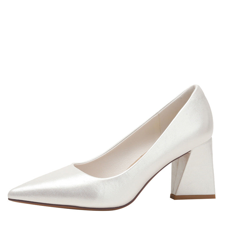 Chunky Heel Shoes Women's Career Interview Heel Shoes