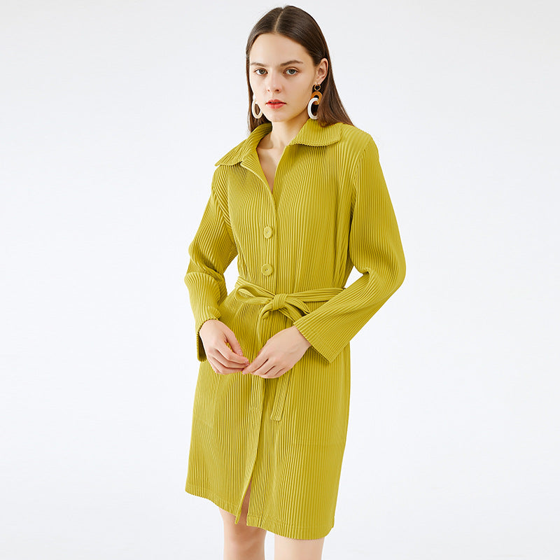 Slimming Trench Coat Women's Solid Color Slim Fit Temperament Leisure Cotton Thickened Two-Piece Suit
