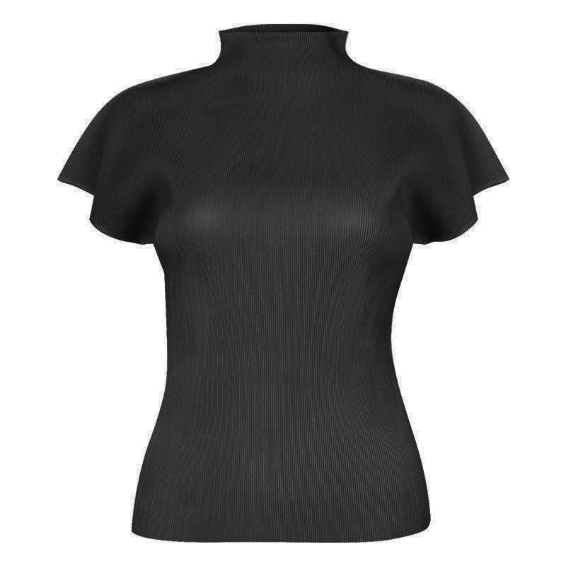Simple Half Collar Slim T-shirt Women's All-Match Small Top Women's Vest