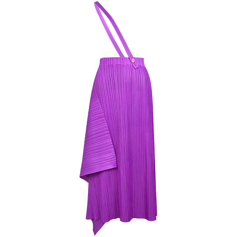 Versatile Casual Slim-Fit Half-Length Draped Dress Female Temperament Midi Skirt