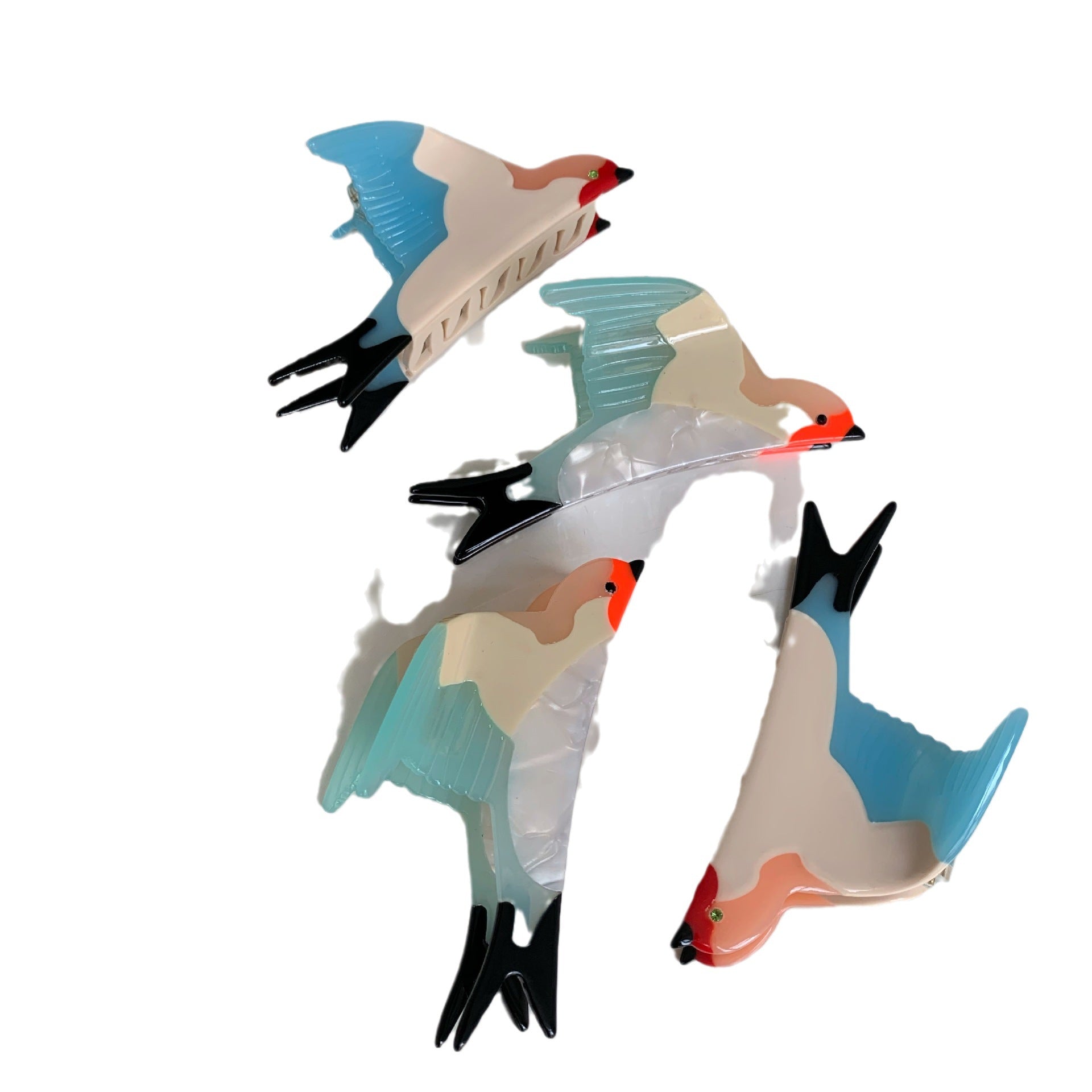 Women's Cute Bird Acetic Acid Sheets Hair Claws | Hair Claws