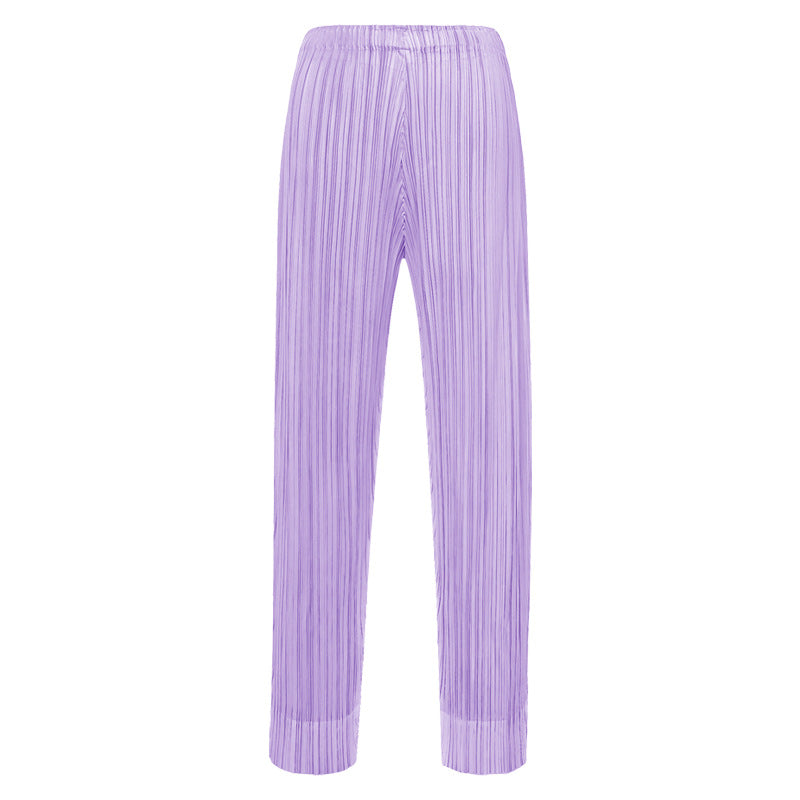 Simple Style Cropped Skinny Pants Women's Solid Color Basic Small Slit Casual Pants Women