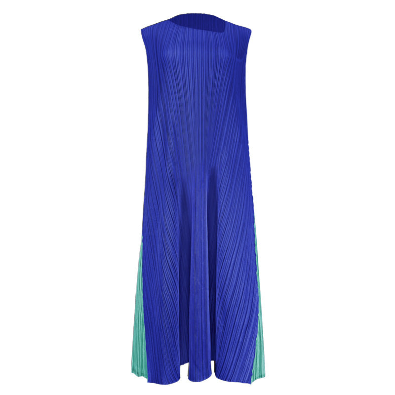 Solid Color Commute Slim-Fit Contrast Colors Dress Loose Slimming Dress Women