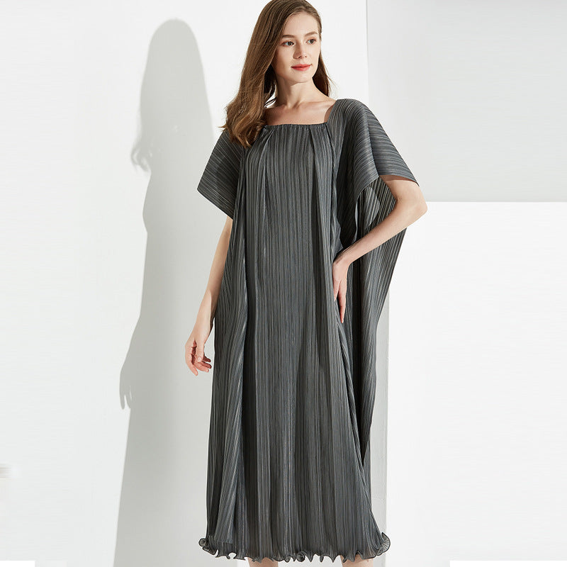 Waist-Tight Slimming Elegant Long Dress Heavy Industry Fake Two-Piece Ribbon Level Sense Dress Female