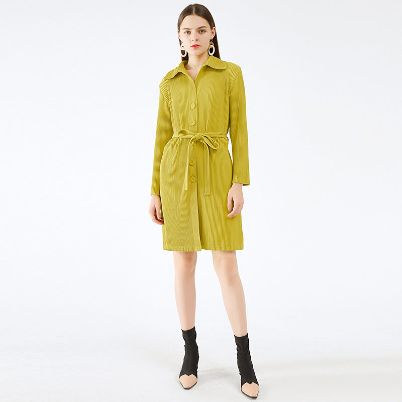 Slimming Trench Coat Women's Solid Color Slim Fit Temperament Leisure Cotton Thickened Two-Piece Suit