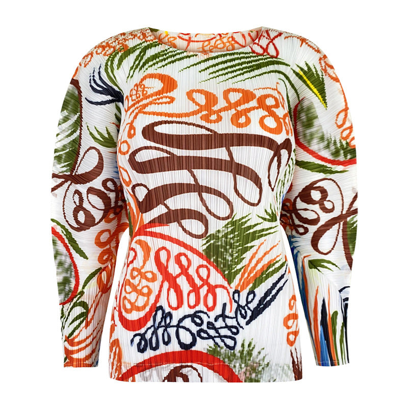 Suit Season Long-Sleeved Top Casual Straight Pants Trousers Two-Piece Set for Women