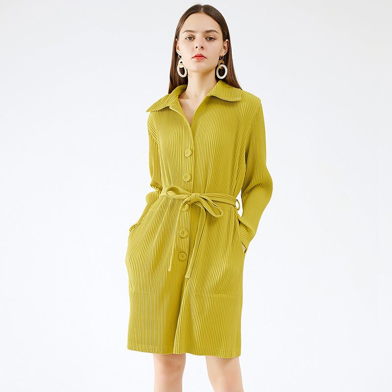 Slimming Trench Coat Women's Solid Color Slim Fit Temperament Leisure Cotton Thickened Two-Piece Suit