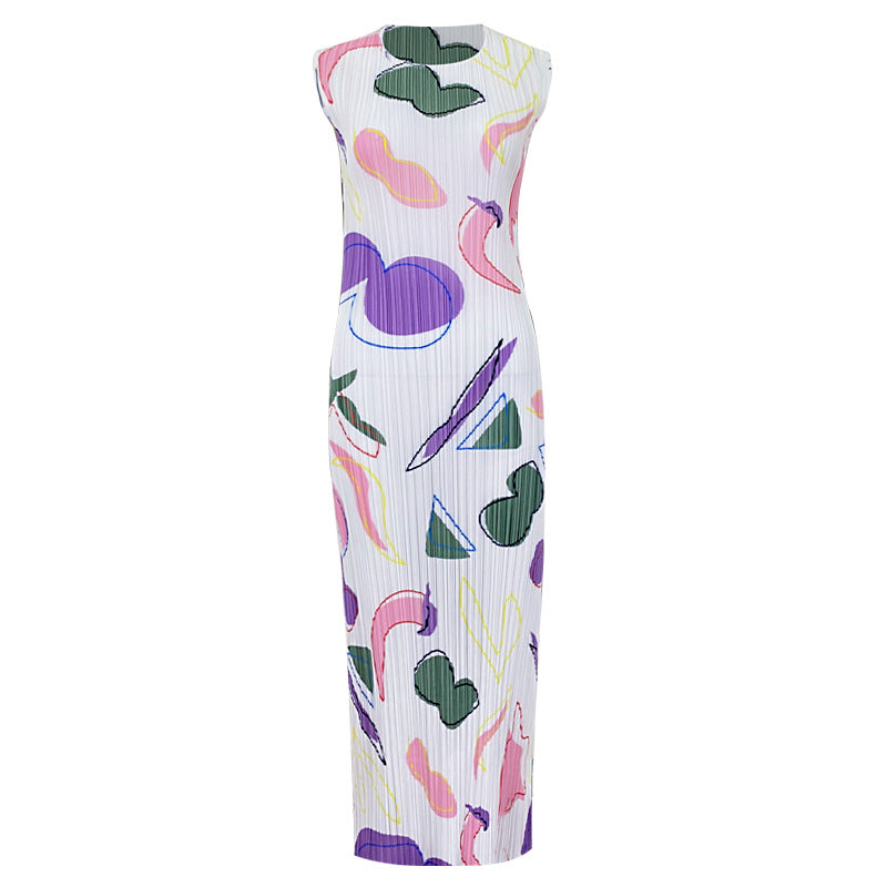 Summer Temperament Dress Women's Slim-Fit Slimming Geometric Long Skirt One Piece Dropshipping