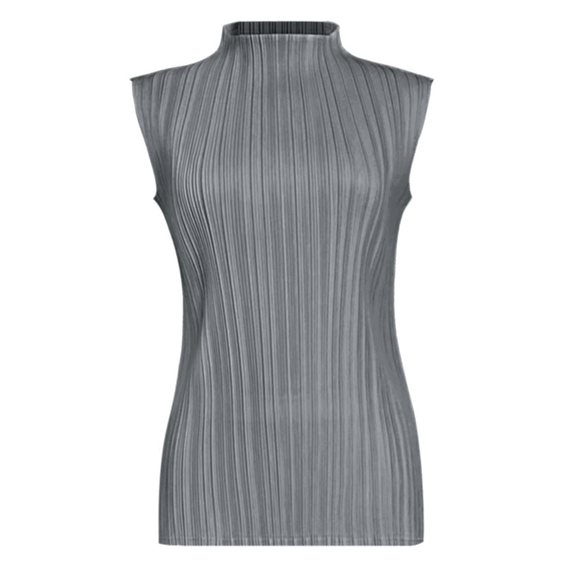 Slimming Sleeveless Collar Vest Basic All-Matching Top for Women