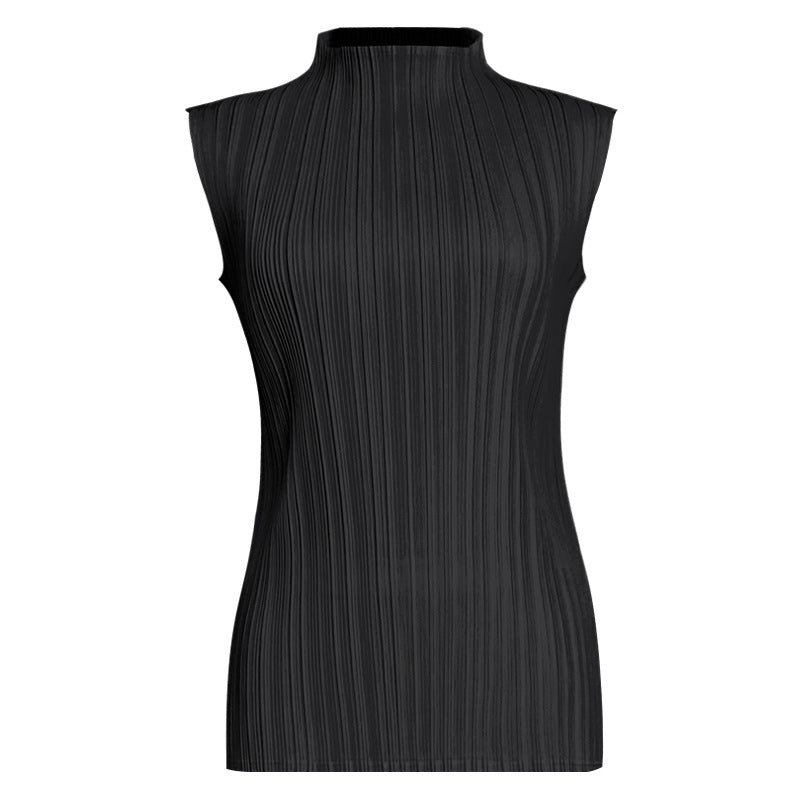 Slimming Sleeveless Collar Vest Basic All-Matching Top for Women
