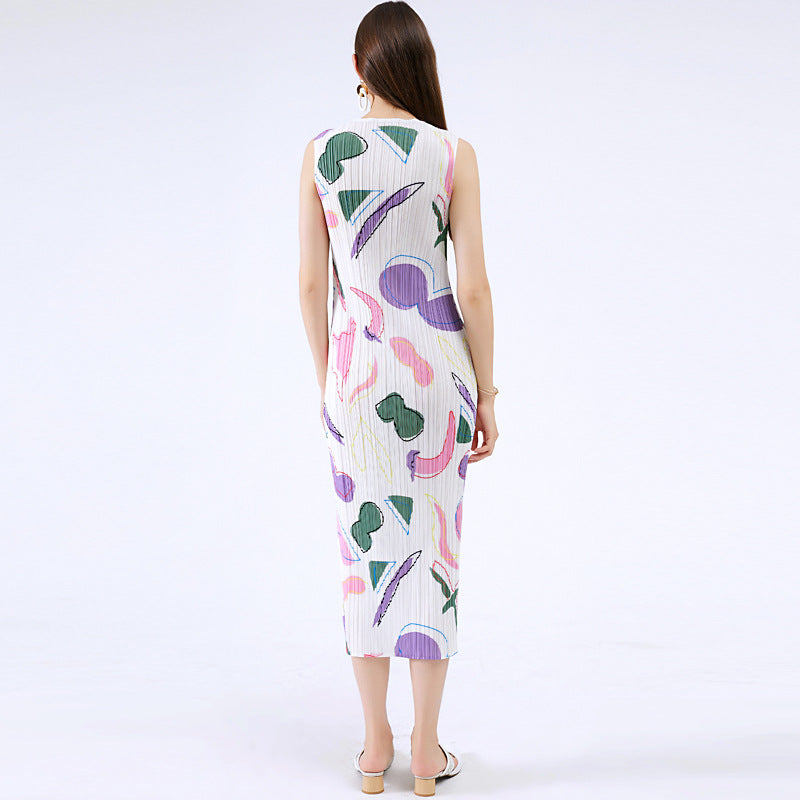 Summer Temperament Dress Women's Slim-Fit Slimming Geometric Long Skirt One Piece Dropshipping