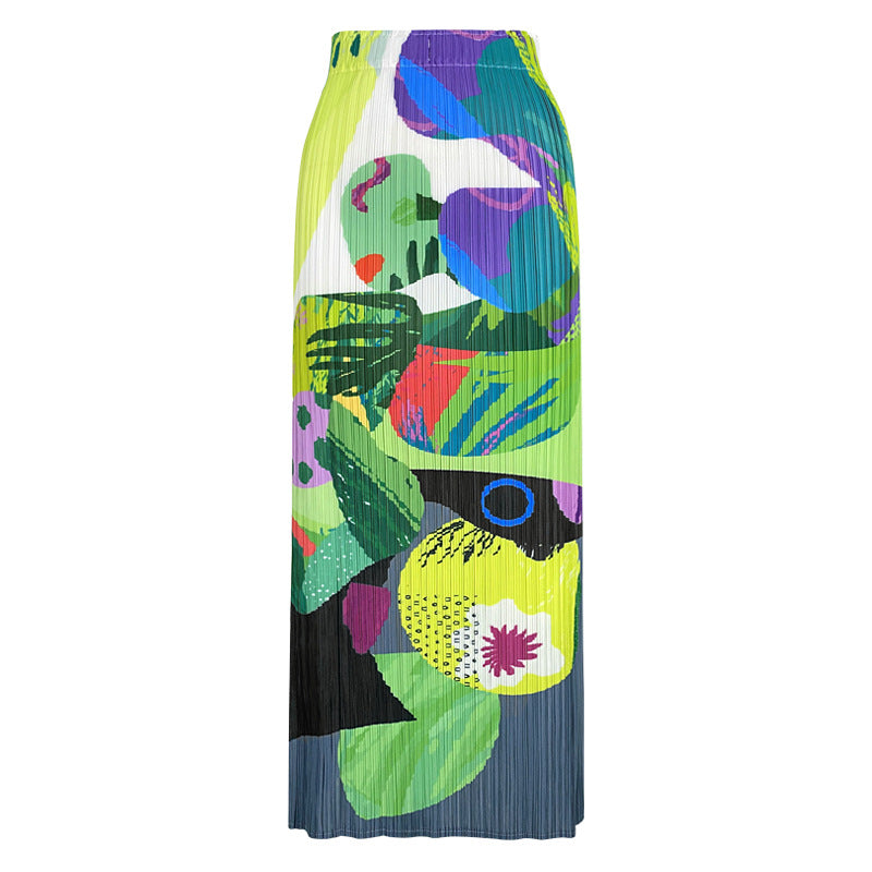 Women's Slimming Printed A- line Sheath Skirt Skirt