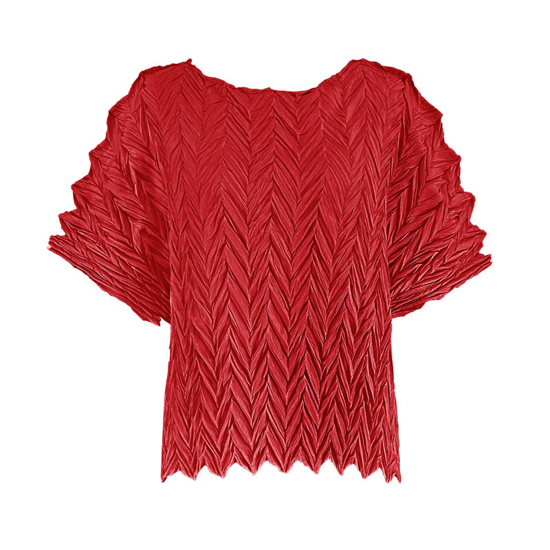 Summer Loose Wave Top T-shirt Women's Short-Sleeved Clothing Wholesale