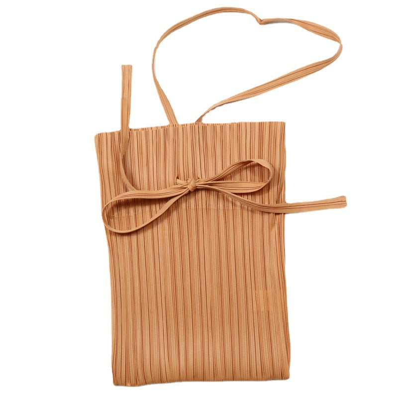 Special-Interest Design Bag Women's Shoulder Bag Personalized Portable Lace-up Bag