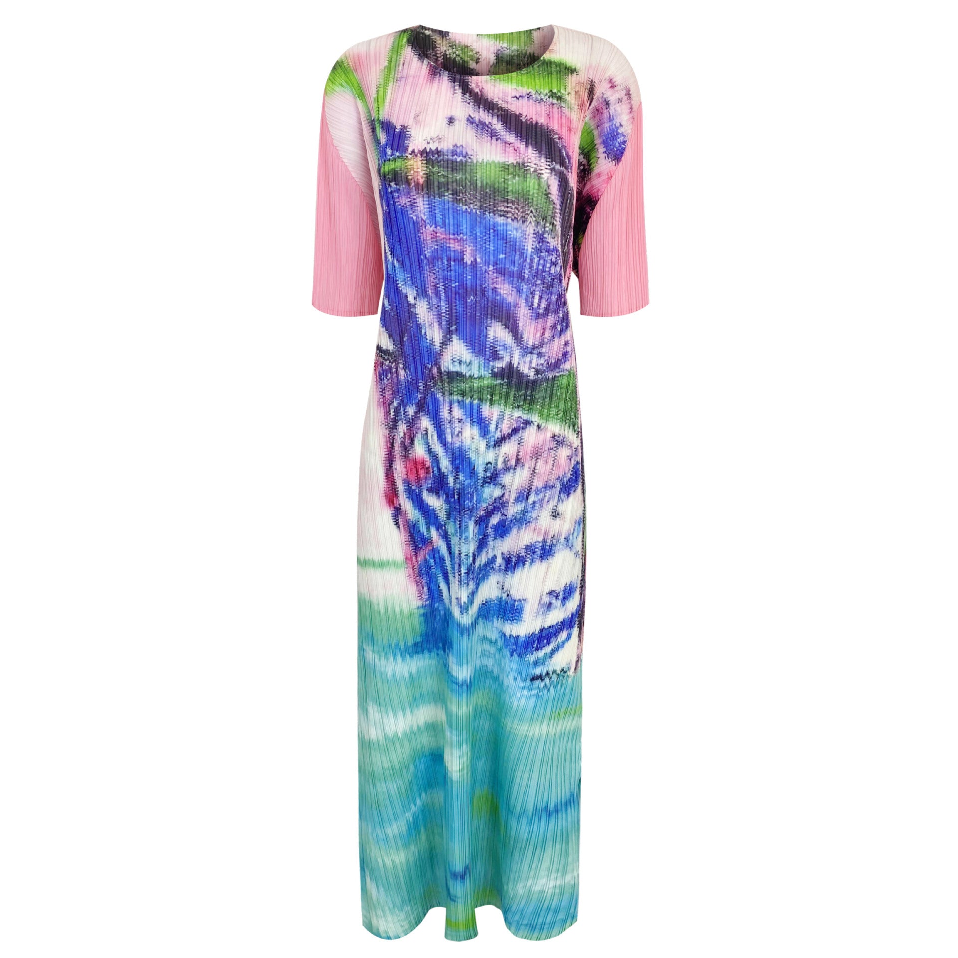 Slim Fit Slimming round Neck Half Sleeve Niche A- line Skirt Dress