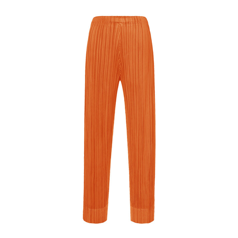 Simple Style Cropped Skinny Pants Women's Solid Color Basic Small Slit Casual Pants Women